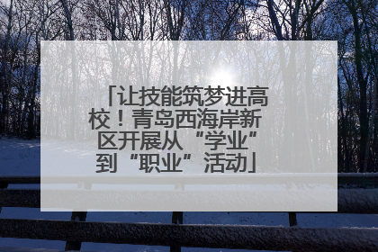 让技能筑梦进高校！青岛西海岸新区开展从“学业”到“职业”活动