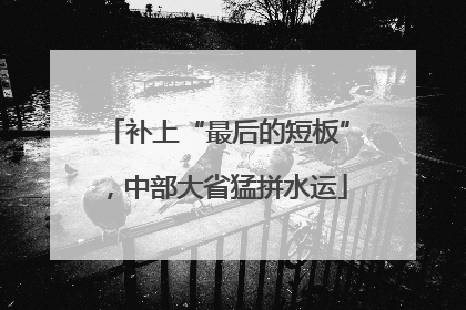 补上“最后的短板”，中部大省猛拼水运