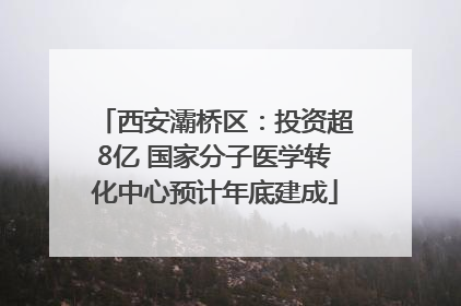 西安灞桥区：投资超8亿 国家分子医学转化中心预计年底建成