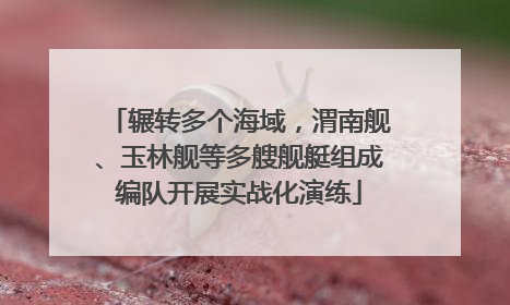 辗转多个海域，渭南舰、玉林舰等多艘舰艇组成编队开展实战化演练