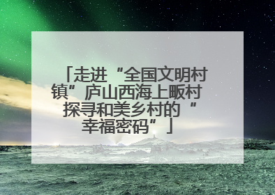 走进“全国文明村镇”庐山西海上畈村 探寻和美乡村的“幸福密码”