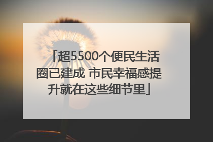 超5500个便民生活圈已建成 市民幸福感提升就在这些细节里