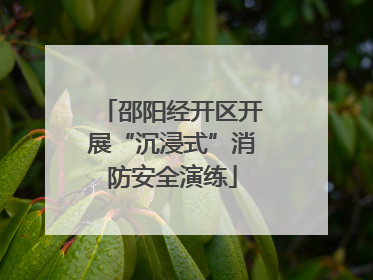 邵阳经开区开展“沉浸式”消防安全演练