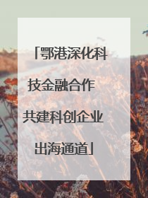 鄂港深化科技金融合作 共建科创企业出海通道