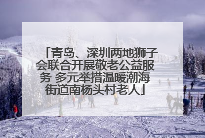 青岛、深圳两地狮子会联合开展敬老公益服务 多元举措温暖潮海街道南杨头村老人