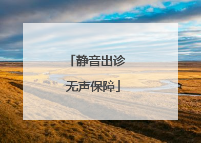 静音出诊 无声保障