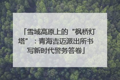 雪域高原上的“枫桥灯塔”：青海吉迈派出所书写新时代警务答卷