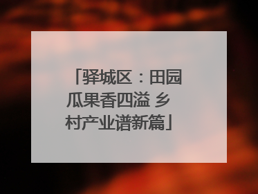 驿城区：田园瓜果香四溢 乡村产业谱新篇