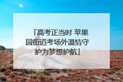 高考正当时 苹果园街道考场外温情守护为梦想护航