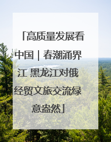 高质量发展看中国｜春潮涌界江 黑龙江对俄经贸文旅交流绿意盎然
