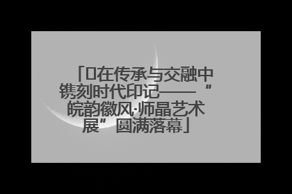 ﻿在传承与交融中镌刻时代印记——“皖韵徽风·师晶艺术展”圆满落幕