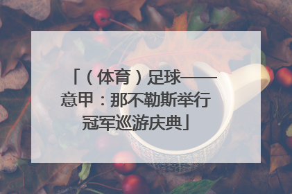 （体育）足球——意甲：那不勒斯举行冠军巡游庆典