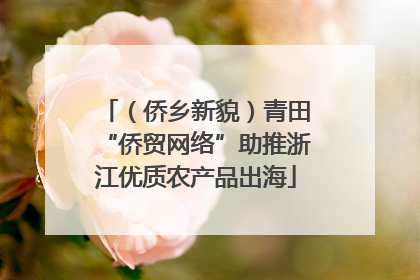 （侨乡新貌）青田“侨贸网络”助推浙江优质农产品出海
