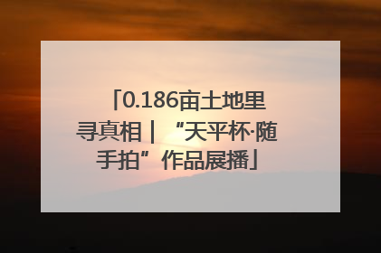 0.186亩土地里寻真相｜“天平杯·随手拍”作品展播