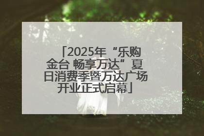 2025年“乐购金台 畅享万达”夏日消费季暨万达广场开业正式启幕