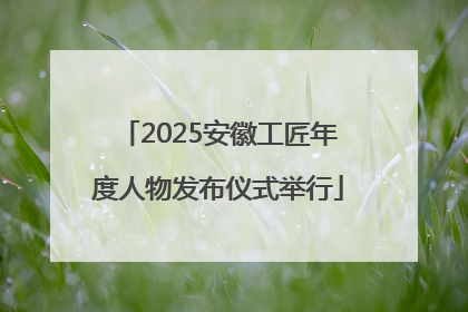2025安徽工匠年度人物发布仪式举行