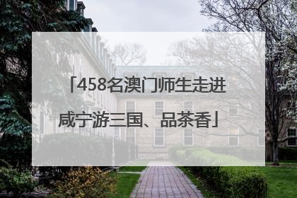 458名澳门师生走进咸宁游三国、品茶香