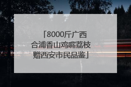 8000斤广西合浦香山鸡嘴荔枝赠西安市民品鉴