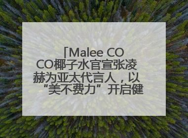 Malee COCO椰子水官宣张凌赫为亚太代言人，以“美不费力”开启健康生活好状态